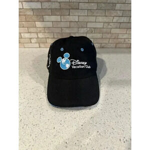 Disney Vacation Club Member Hat Cap Black Adjustable Strapback Mickey DVC b37‎